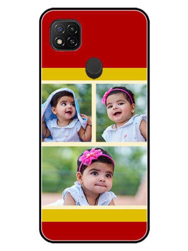 Custom Xiaomi Redmi 10A Custom Glass Mobile Case - Multiple Pic Upload Design