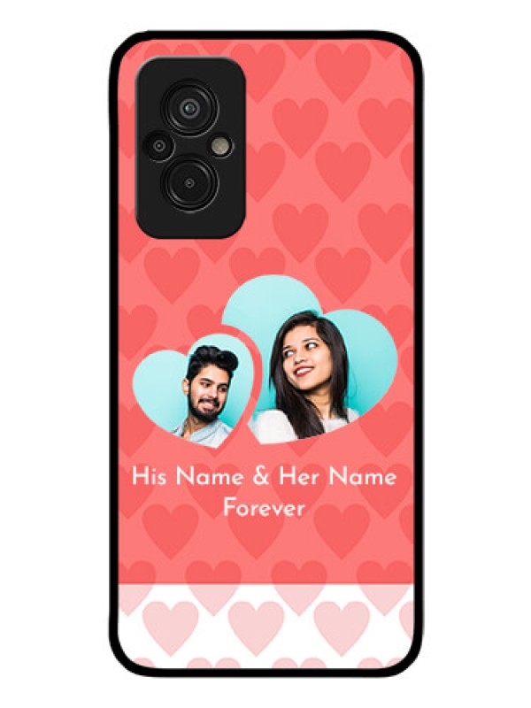 Custom Xiaomi Redmi 11 Prime 4G Personalized Glass Phone Case - Couple Pic Upload Design