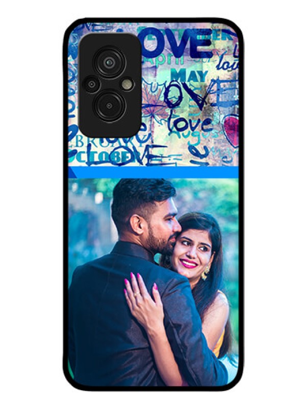 Custom Xiaomi Redmi 11 Prime 4G Custom Glass Mobile Case - Colorful Love Design