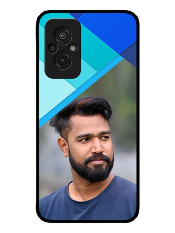Custom Xiaomi Redmi 11 Prime 4G Custom Glass Phone Case - Blue Pattern Design