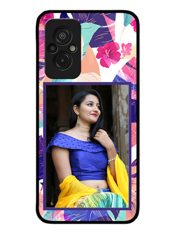 Custom Xiaomi Redmi 11 Prime 4G Custom Glass Mobile Case - Abstract Floral Design