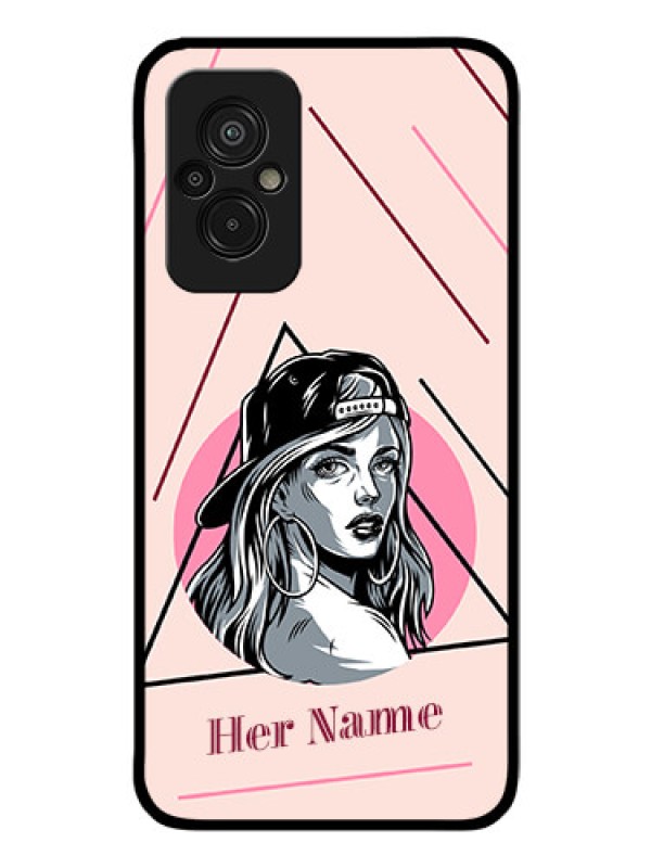 Custom Xiaomi Redmi 11 Prime 4G Personalized Glass Phone Case - Rockstar Girl Design