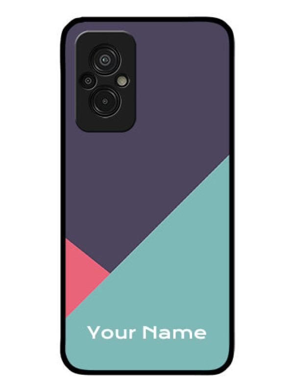 Custom Xiaomi Redmi 11 Prime 4G Custom Glass Mobile Case - Tri Color abstract Design