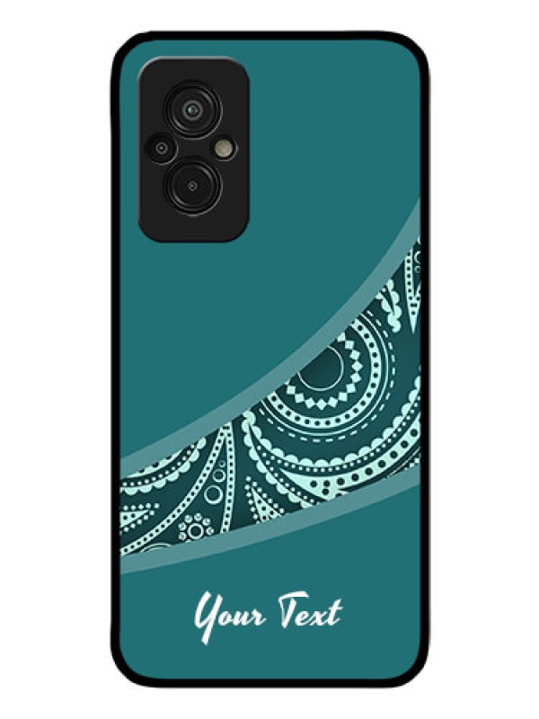 Custom Xiaomi Redmi 11 Prime 4G Photo Printing on Glass Case - semi visible floral Design
