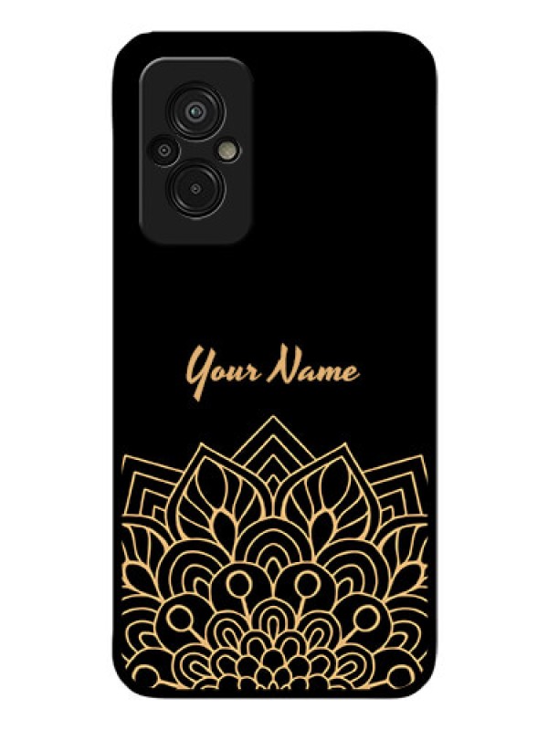 Custom Xiaomi Redmi 11 Prime 4G Custom Glass Phone Case - Golden mandala Design