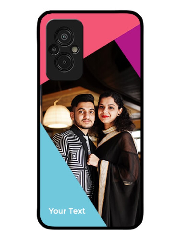 Custom Xiaomi Redmi 11 Prime 4G Custom Glass Mobile Case - Stacked Triple colour Design