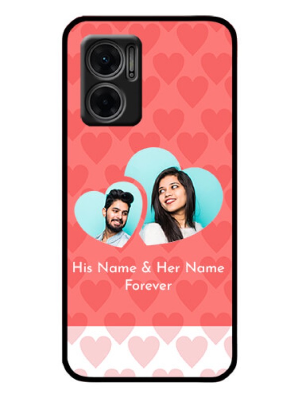 Custom Xiaomi Redmi 11 Prime 5G Personalized Glass Phone Case - Couple Pic Upload Design