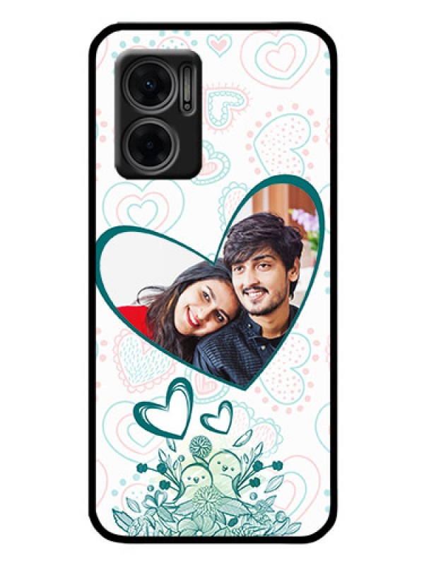 Custom Xiaomi Redmi 11 Prime 5G Photo Printing on Glass Case - Premium Couple Design