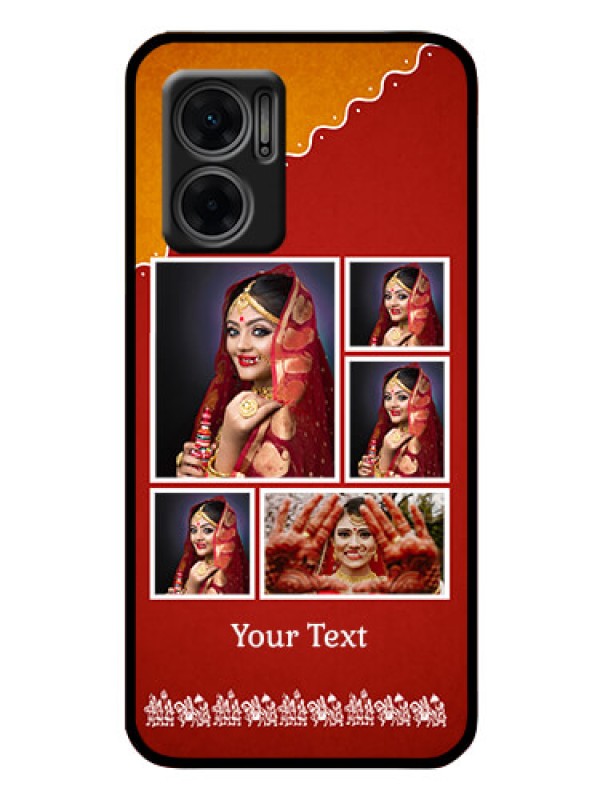 Custom Xiaomi Redmi 11 Prime 5G Personalized Glass Phone Case - Wedding Pic Upload Design