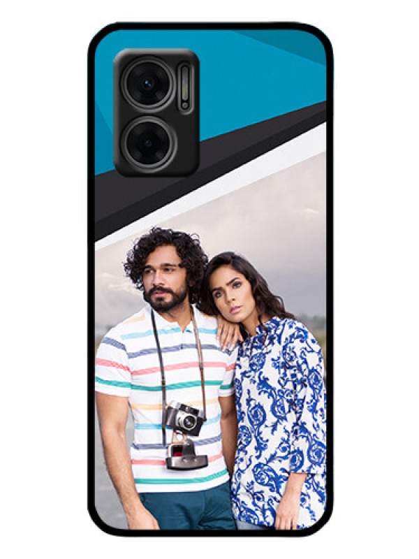 Custom Xiaomi Redmi 11 Prime 5G Photo Printing on Glass Case - Simple Pattern Photo Upload Design