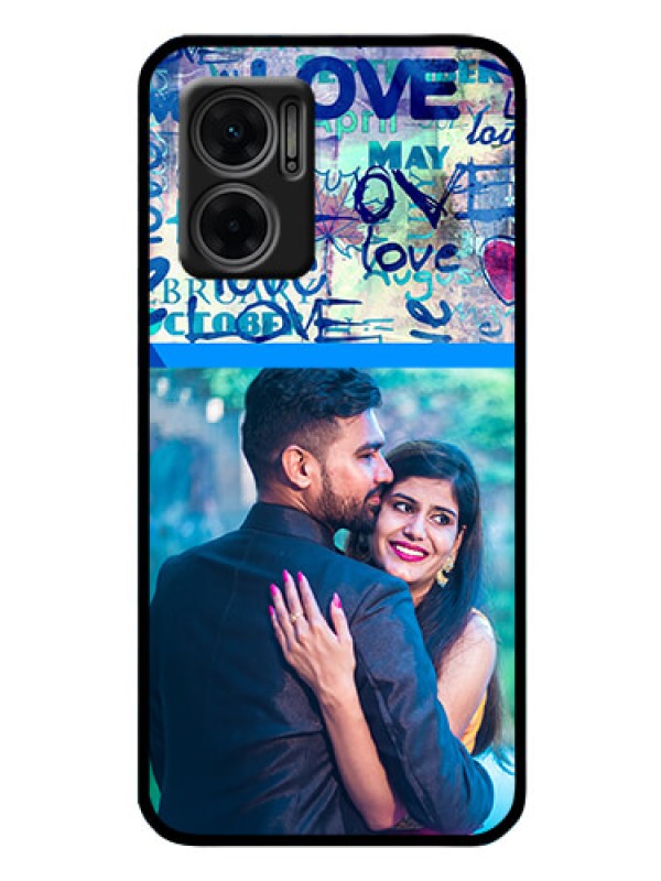Custom Xiaomi Redmi 11 Prime 5G Custom Glass Mobile Case - Colorful Love Design