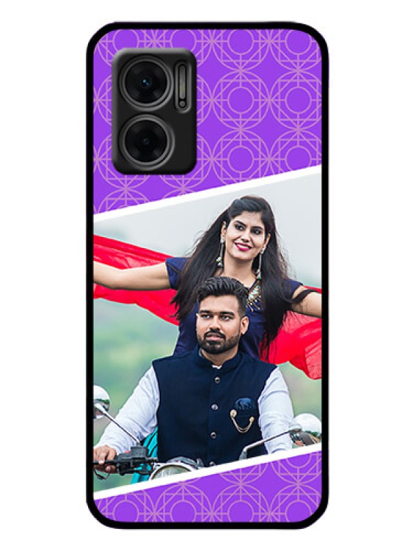 Custom Xiaomi Redmi 11 Prime 5G Custom Glass Phone Case - Violet Pattern Design