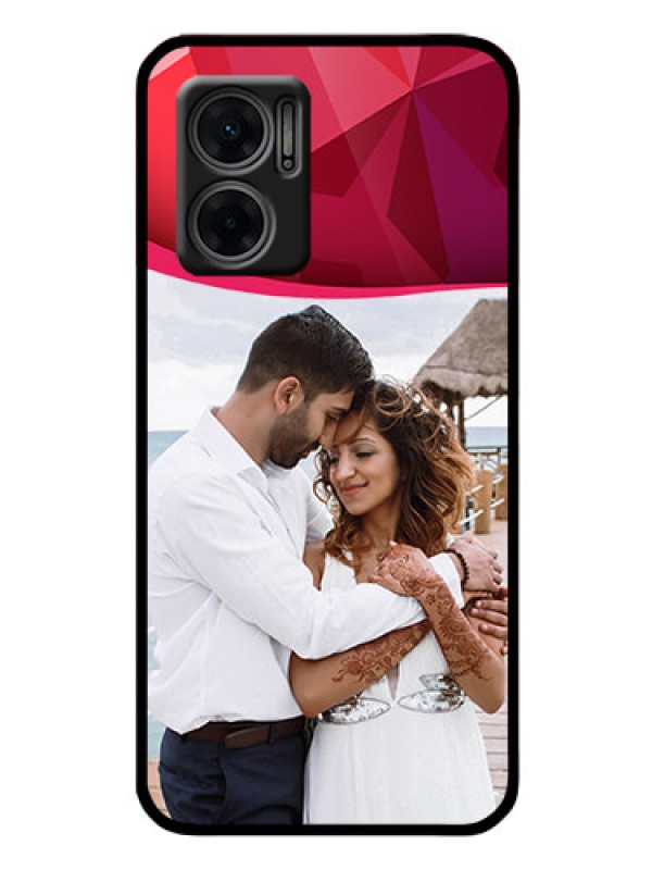 Custom Xiaomi Redmi 11 Prime 5G Custom Glass Mobile Case - Red Abstract Design