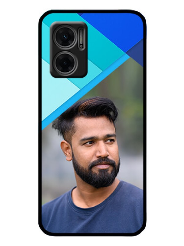 Custom Xiaomi Redmi 11 Prime 5G Custom Glass Phone Case - Blue Pattern Design