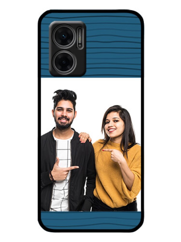 Custom Xiaomi Redmi 11 Prime 5G Custom Glass Phone Case - Blue Pattern Cover Design