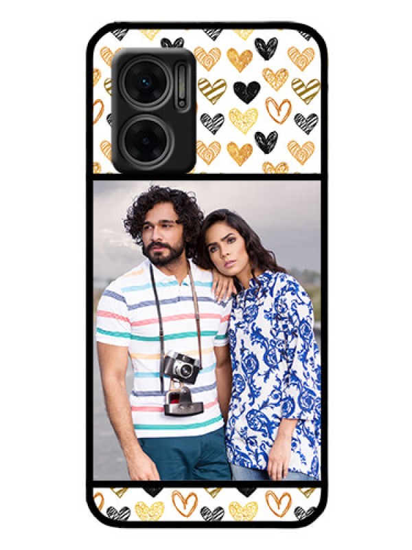 Custom Xiaomi Redmi 11 Prime 5G Photo Printing on Glass Case - Love Symbol Design