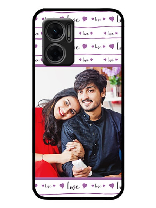 Custom Xiaomi Redmi 11 Prime 5G Custom Glass Mobile Case - Couples Heart Design