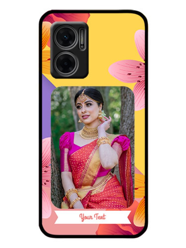 Custom Xiaomi Redmi 11 Prime 5G Custom Glass Mobile Case - 3 Image With Vintage Floral Design