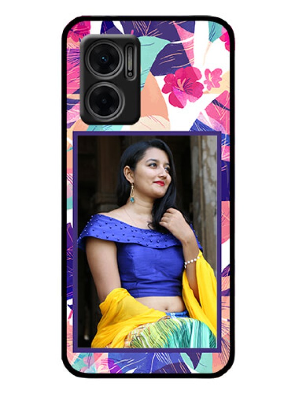 Custom Xiaomi Redmi 11 Prime 5G Custom Glass Mobile Case - Abstract Floral Design