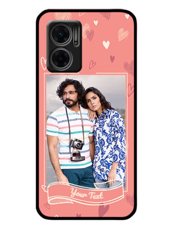 Custom Xiaomi Redmi 11 Prime 5G Custom Glass Phone Case - Love doodle art Design