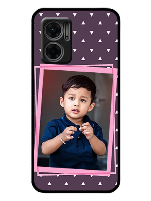 Custom Xiaomi Redmi 11 Prime 5G Custom Glass Mobile Case - Triangle Pattern Dotted Design