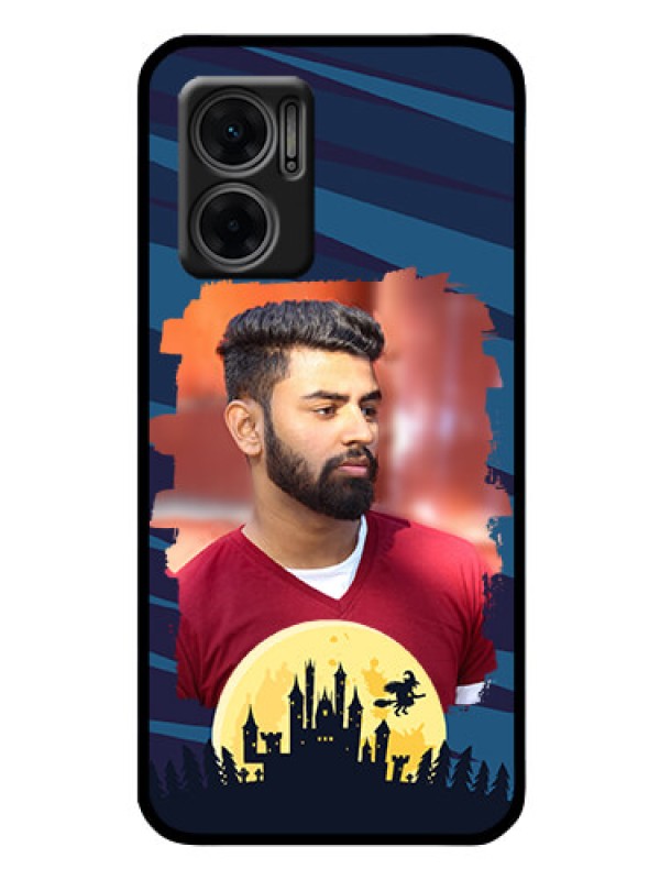 Custom Xiaomi Redmi 11 Prime 5G Photo Printing on Glass Case - Halloween Witch Design