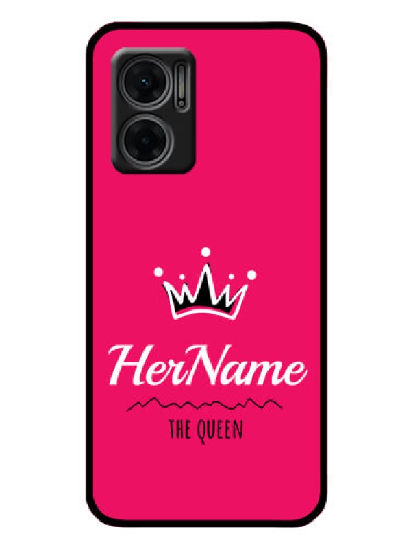 Custom Xiaomi Redmi 11 Prime 5G Glass Phone Case Queen with Name