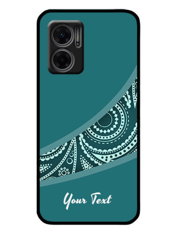 Custom Xiaomi Redmi 11 Prime 5G Photo Printing on Glass Case - semi visible floral Design