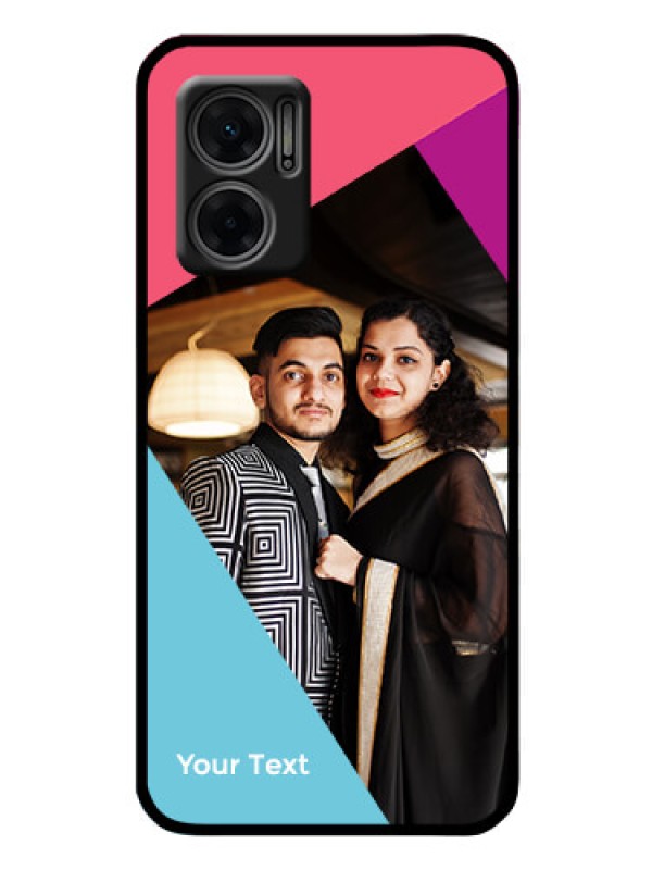 Custom Xiaomi Redmi 11 Prime 5G Custom Glass Mobile Case - Stacked Triple colour Design