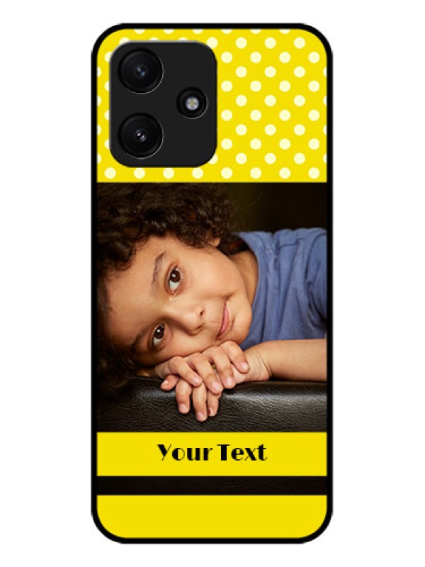 Custom Xiaomi Redmi 12 5G Custom Glass Phone Case - Bright Yellow Case Design