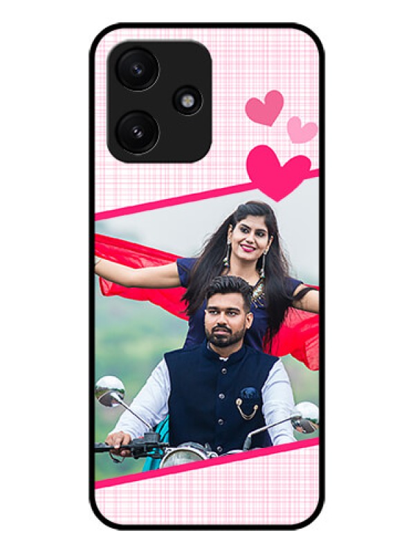 Custom Xiaomi Redmi 12 5G Custom Glass Phone Case - Love Shape Heart Design