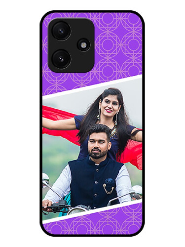 Custom Xiaomi Redmi 12 5G Custom Glass Phone Case - Violet Pattern Design