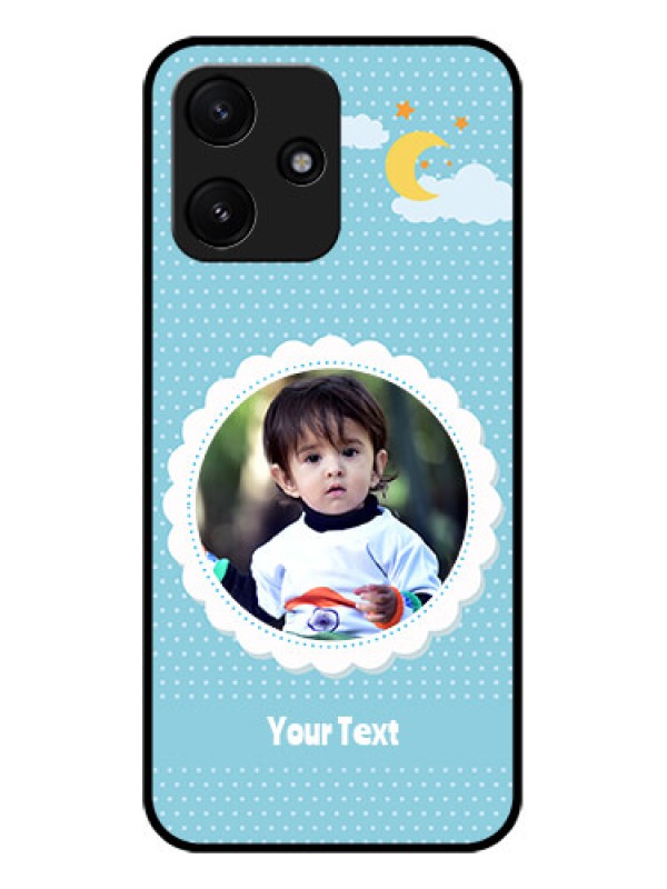 Custom Xiaomi Redmi 12 5G Personalised Glass Phone Case - Violet Pattern Design