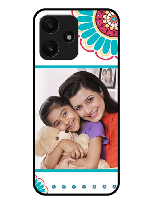 Custom Xiaomi Redmi 12 5G Custom Glass Phone Case - Flower Design