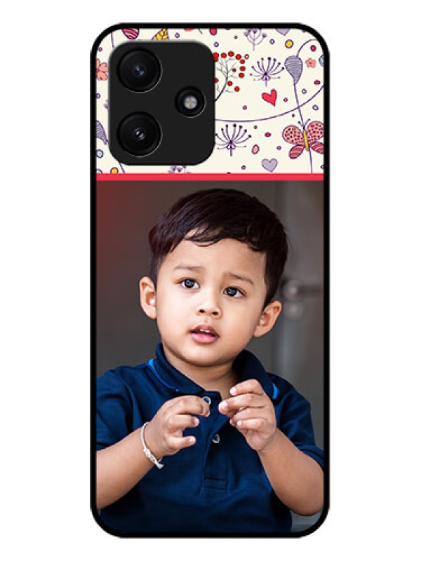 Custom Xiaomi Redmi 12 5G Custom Glass Mobile Case - Premium Floral Design