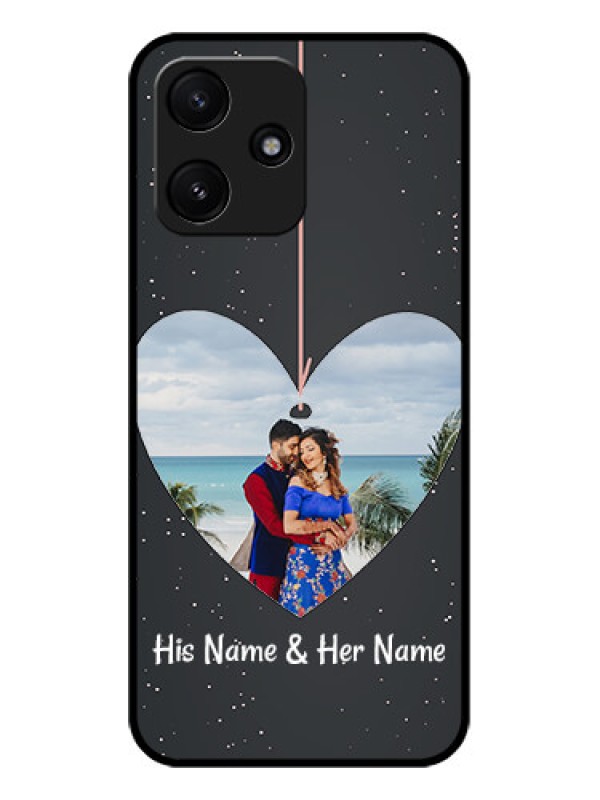 Custom Xiaomi Redmi 12 5G Custom Glass Phone Case - Hanging Heart Design