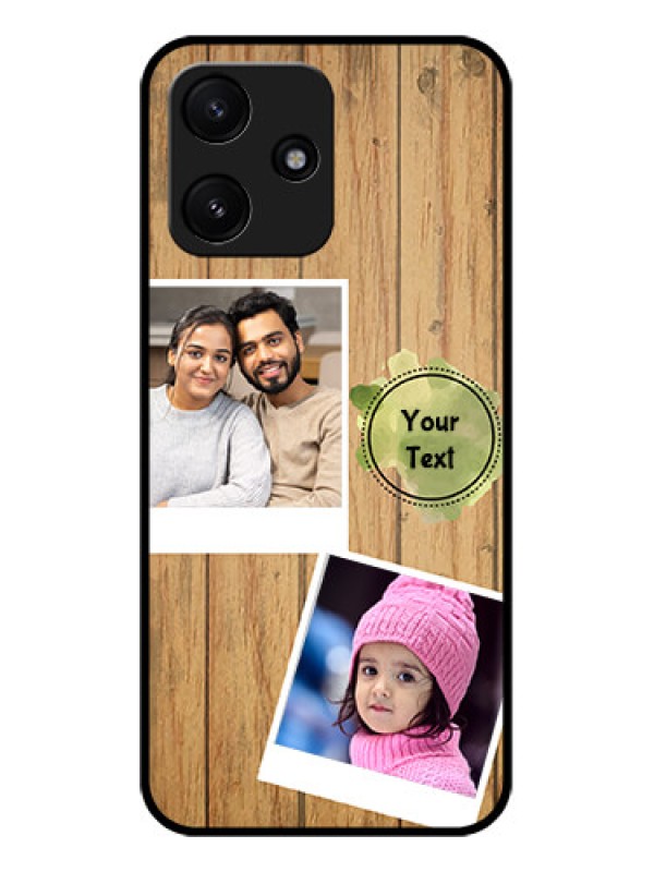 Custom Xiaomi Redmi 12 5G Custom Glass Phone Case - Wooden Texture Design