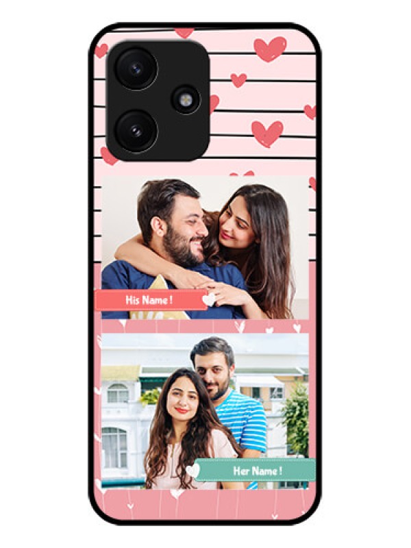 Custom Xiaomi Redmi 12 5G Custom Glass Mobile Case - Photo with Heart Design