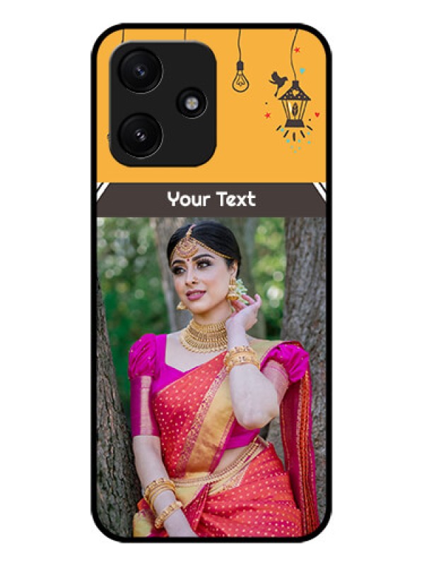 Custom Xiaomi Redmi 12 5G Custom Glass Mobile Case - with Family Picture and Icons