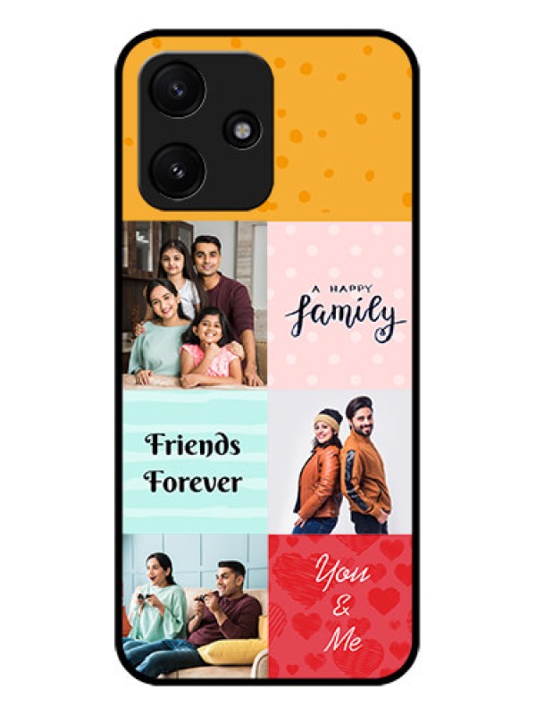 Custom Xiaomi Redmi 12 5G Personalized Glass Phone Case - Images with Quotes Design