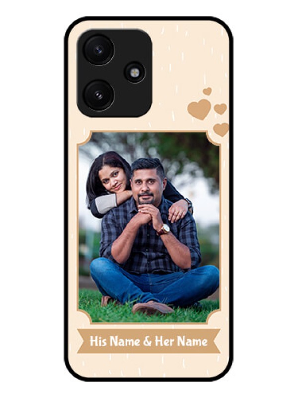 Custom Xiaomi Redmi 12 5G Custom Glass Phone Case - with confetti love design