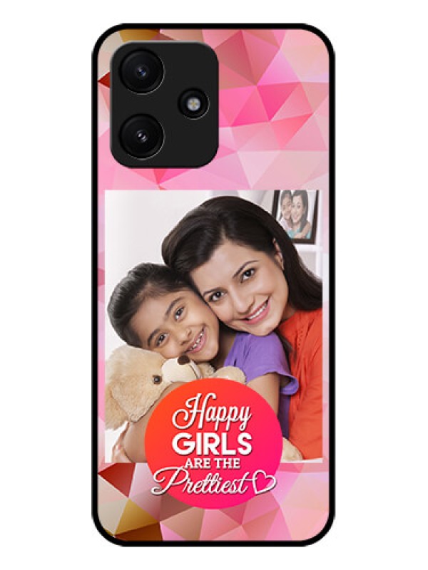 Custom Xiaomi Redmi 12 5G Photo Printing on Glass Case - Abstract Triangle Design