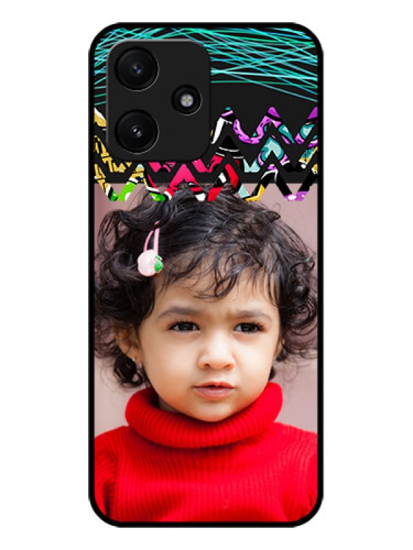 Custom Xiaomi Redmi 12 5G Personalized Glass Phone Case - Neon Abstract Design