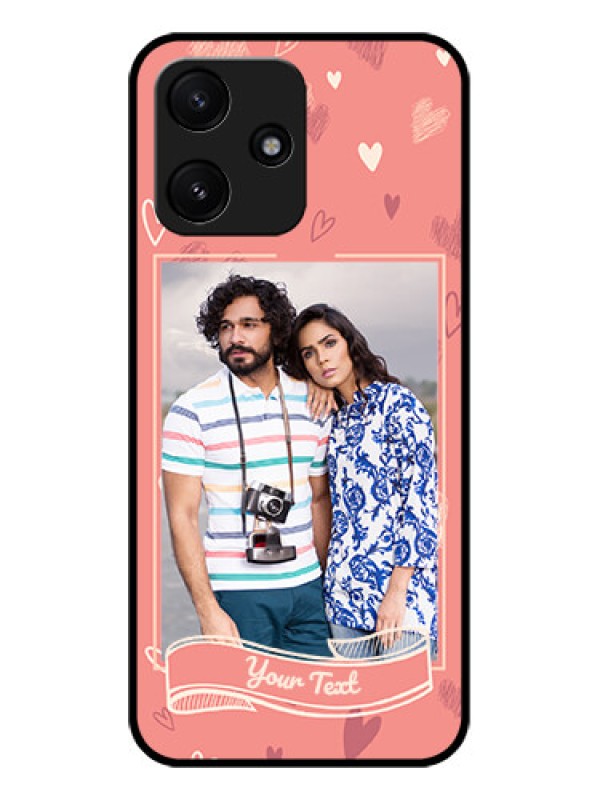 Custom Xiaomi Redmi 12 5G Custom Glass Phone Case - Love doodle art Design