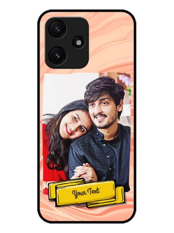 Custom Xiaomi Redmi 12 5G Personalized Glass Phone Case - Marble Texture Design