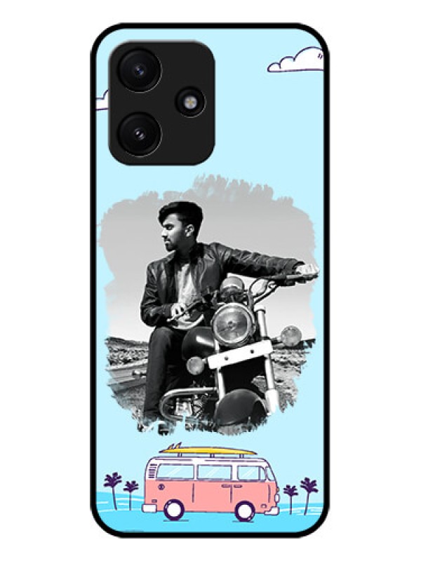 Custom Xiaomi Redmi 12 5G Photo Printing on Glass Case - Travel & Adventure Design