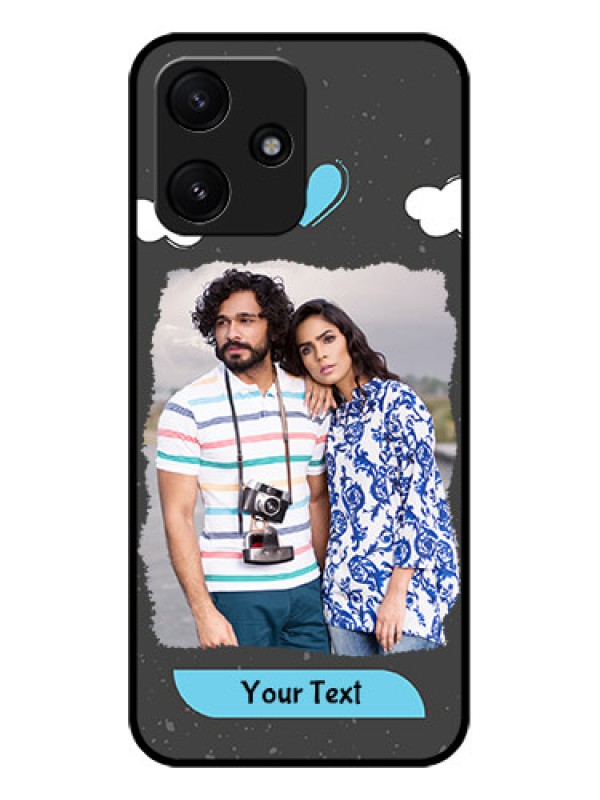 Custom Xiaomi Redmi 12 5G Custom Glass Phone Case - Splashes with love doodles Design