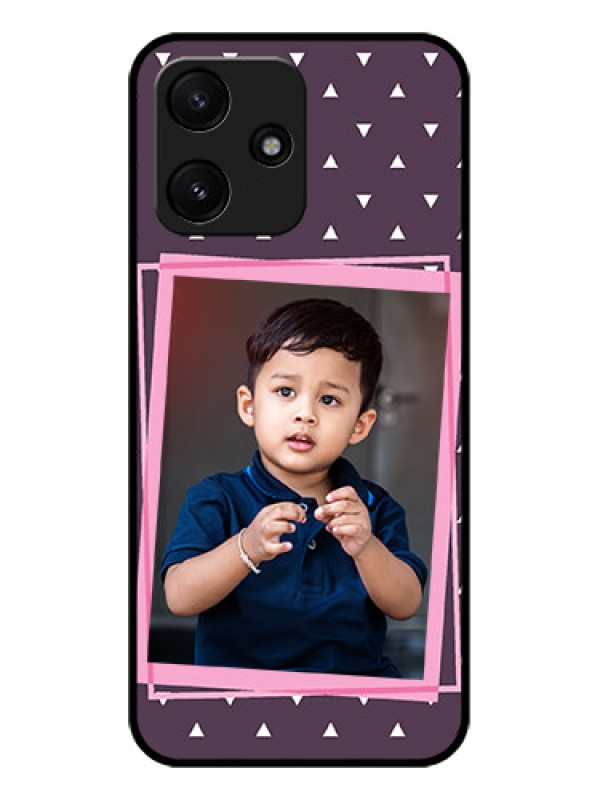 Custom Xiaomi Redmi 12 5G Custom Glass Mobile Case - Triangle Pattern Dotted Design