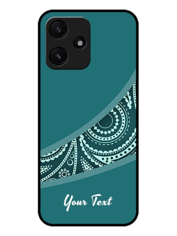 Custom Xiaomi Redmi 12 5G Photo Printing on Glass Case - semi visible floral Design