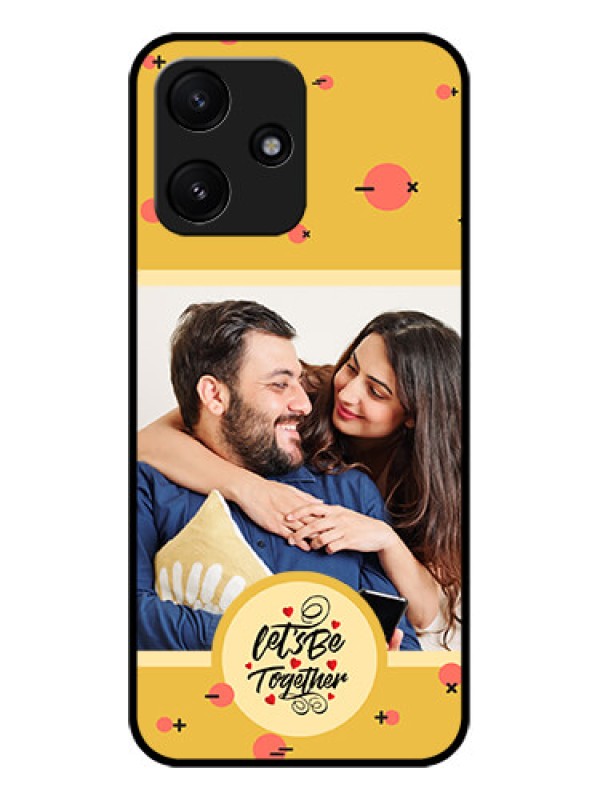 Custom Xiaomi Redmi 12 5G Photo Printing on Glass Case - Lets be Together Design